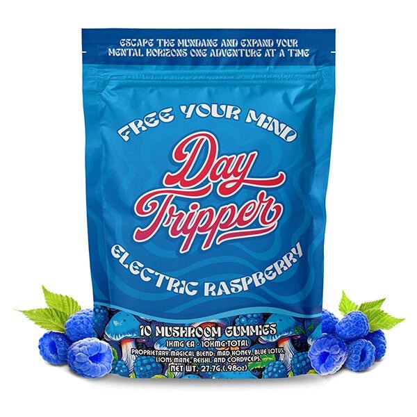 Day Tripper Mushroom Blue Lotus Gummies - Electric Raspberry