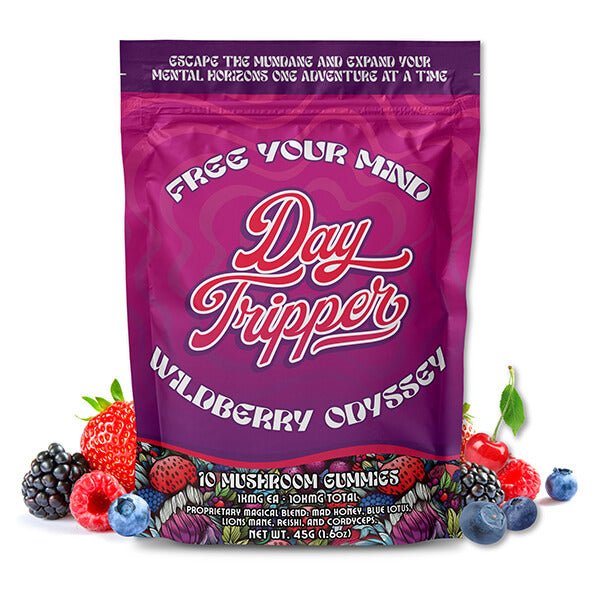 Day Tripper Mushroom Blue Lotus Gummies - Wildberry Odyssey