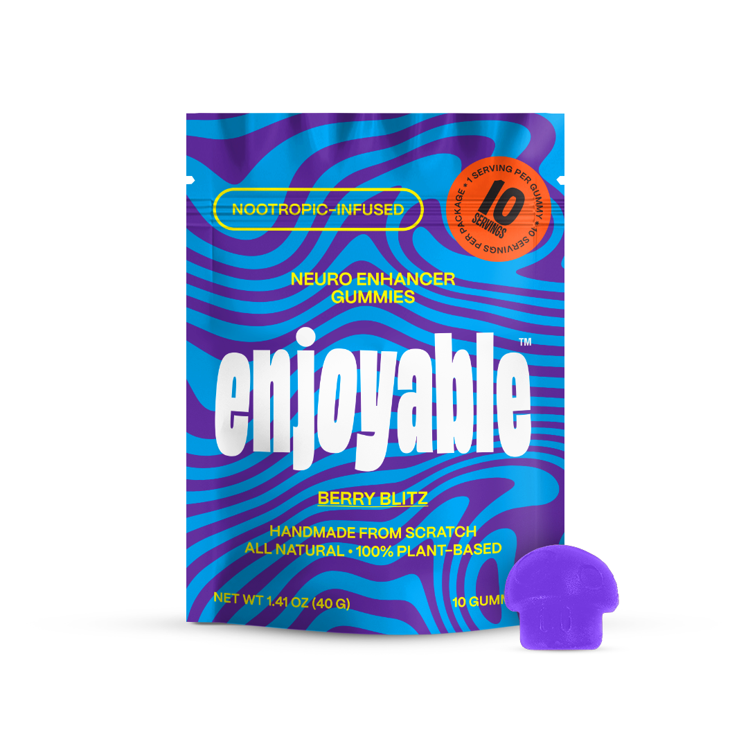 enjoyable Mushroom Gummies - Berry Blitz 10 Count