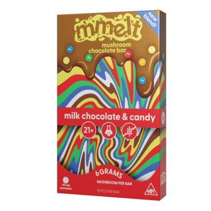 Mmelt Mushroom Chocolate Bar - Milk Chocolate & Candy