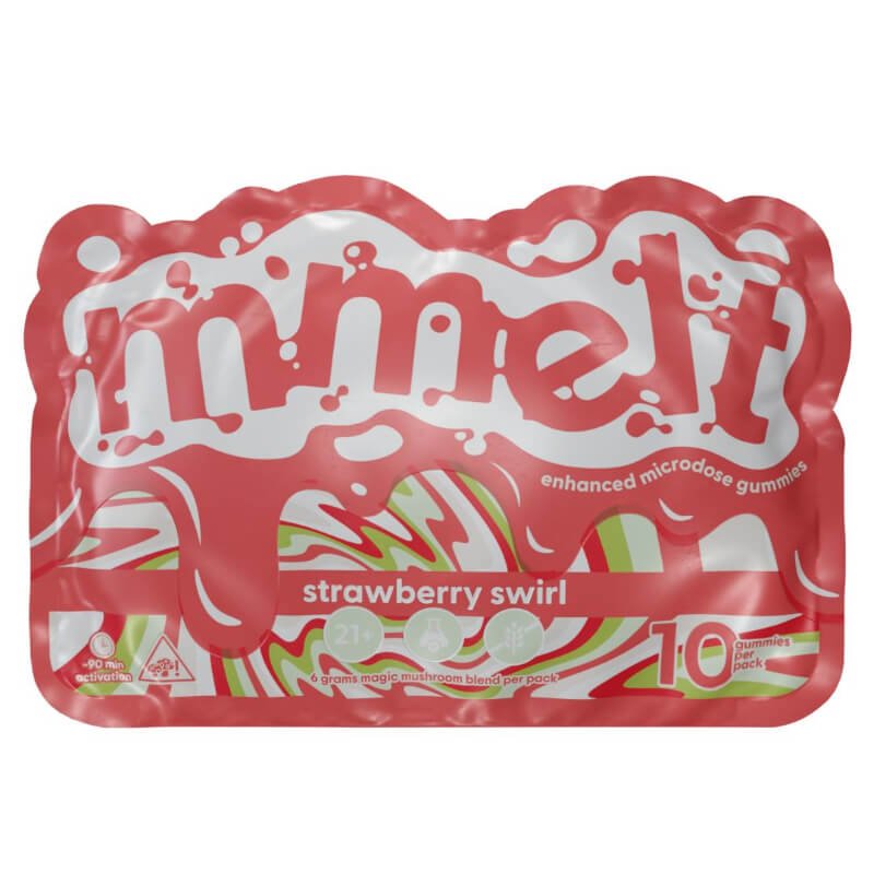 Mmelt Mushroom Gummies - Strawberry Swirl