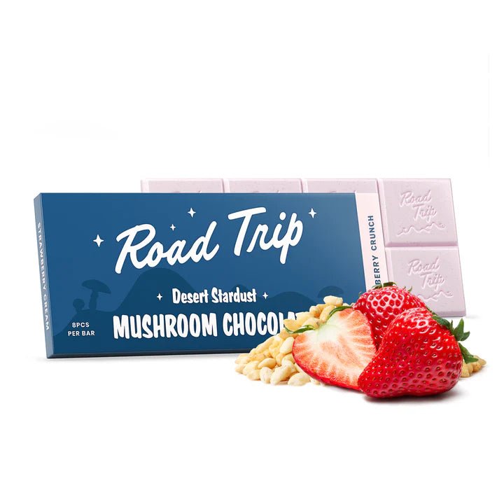 Road Trip Mushroom Chocolate Bar - Strawberry Crunch