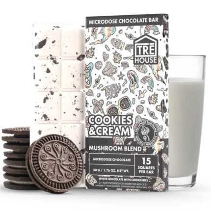 TRE House Mushroom Chocolate Bar - Cookies and Cream - 15 Squares