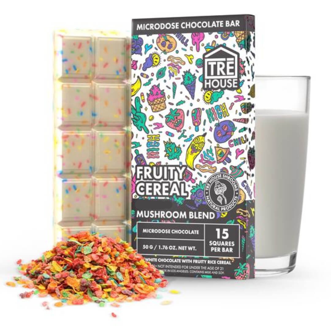 TRE House Mushroom Chocolate Bar - Fruity Cereal - 15 Squares