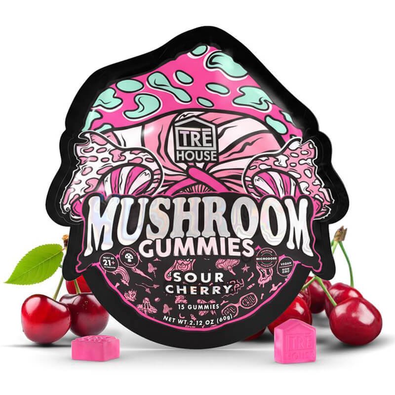 TRE House Sour Cherry Mushroom Gummies