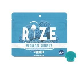 Rize Blue Razzberry Mushroom Gummies - 7500 mg