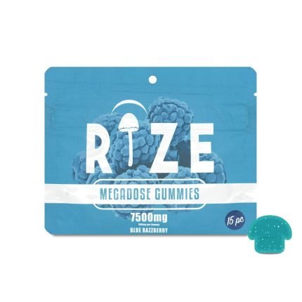 Rize Blue Razzberry Mushroom Gummies - 7500 mg