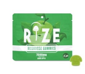 Rize Sour Apple Mushroom Gummies - 7500 mg