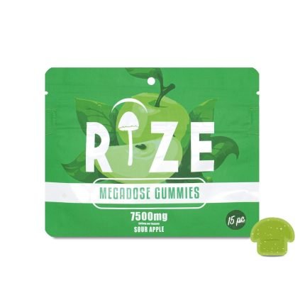 Rize Sour Apple Mushroom Gummies - 7500 mg